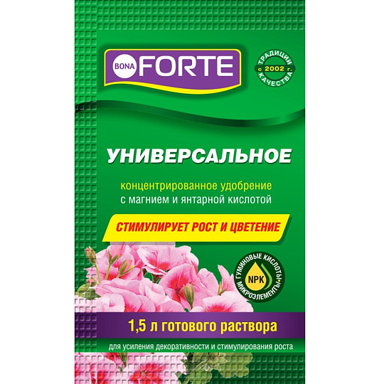 Удобрение Здоровье, универсальное, органоминеральное, жидкость, 10 мл, Bona Forte