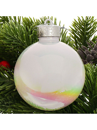 Набор елочных украшений 3 шт, белый, 8 см, SYQDPET- 0123012