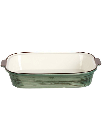 Форма для запекания керамика, 23.5х34.4х6 см, 2 л, прямоугольная, Малахит, Y4-9040