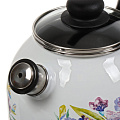 Чайник сталь, эмалированное покрытие, 3 л, со свистком, ручка пластиковая, СтальЭмаль, Vitross Iris, индукция, белоснежный, 1RC12 - фото 2