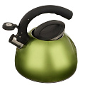 Чайник из нержавеющей стали Daniks MSY-024 зеленый со свистком, 3 л - фото 3