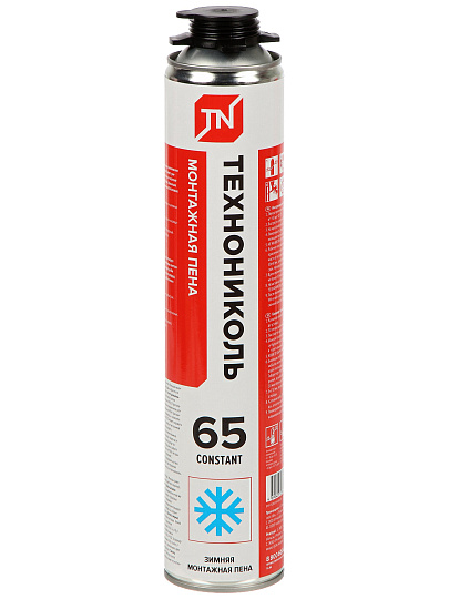 Пена монтажная Технониколь, Constant 1200, профессиональная, 65 л, 1 л, зимняя, 528375