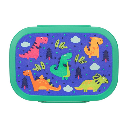 Контейнер пластик, 0.98 л, 18х13х5 см, зеленый, прямоугольный, ланч-бокс, Пластишка, 431320609