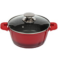 Кастрюля с антипригарным покрытием Bohmann BH-7320МRВ-RD красная, 2.2 л