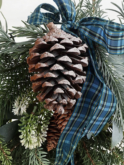 Композиция новогодняя подвесная 45 см, Еловая ветвь, SYSGZSA-4623113