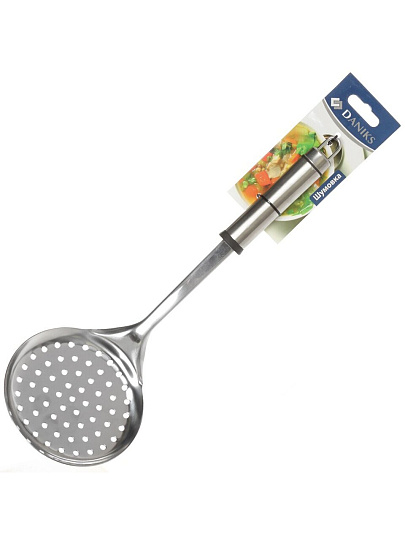 Шумовка нержавеющая сталь, навеска, Daniks, Стандарт, YW-KT006B-4/D-006