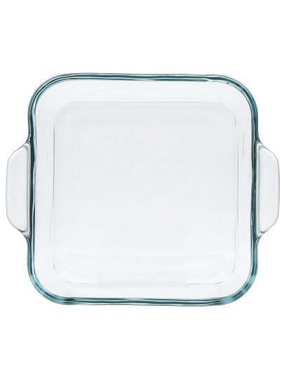 Кастрюля для запекания стекло, 1 л, квадратная, с крышкой, Borcam, 590013
