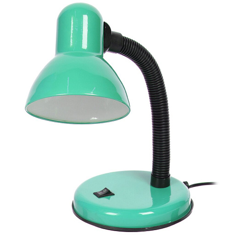 Светильник настольный на подставке, E27, 60 Вт, черный, абажур зеленый, Lofter, 203В-grn/270789