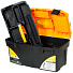 Ящик для инструментов, 21 '', 27.5x29x53 см, пластик, Idea, Титан, пластиковый замок, лоток, 3 органайзера, желто-черный, М 2939 - фото 3