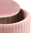 Пуф 35х32х32 см, МДФ, ткань, велюр, до 110 кг, круглый, раскладывающийся, розовый, Люкс, L030006 - фото 2