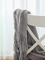 Плед 1.5-спальный, 127х170 см, вязаный, 100% полиэстер, Silvano, Теплые объятия, серый, однотонный, A120042 - фото 7
