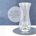 Ваза стекло, настольная, 25.5 см, Glasstar, Черное море, RNBS_737_4 - фото 3