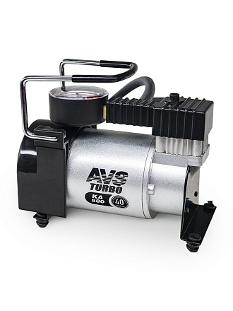 Компрессор автомобильный AVS, KA-580, 40 л/мин, 12 В, 10 атм, 150 Вт, с манометром, 43001