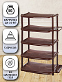 Полка для обуви, пластик, 5 секций, 48х30х84 см, коричневая, Dunya Plastik, 08002 - фото 2