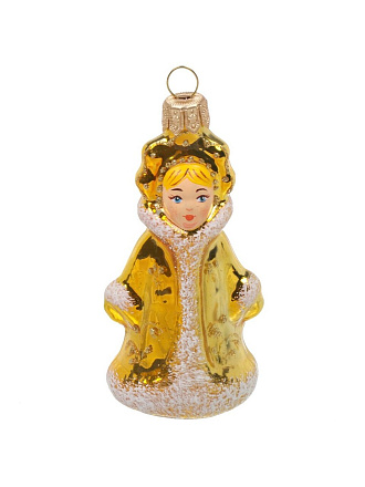 Елочное украшение Evis, Внучка Снегурочка, стекло, с ручной росписью, 16 15 151 01