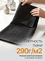 Полотенце банное вафельное 70х140 см, 100% хлопок, 290 г/м2, Лайт, Silvano, графит, Узбекистан - фото 3