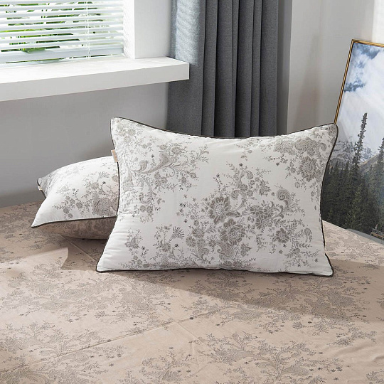 Постельное белье евро, простыня 230х250 см, 2 наволочки 70х70 см, 2 наволочки 50х70 см, пододеяльник 200х220 см, Sofi De Marko, сатин, Карина