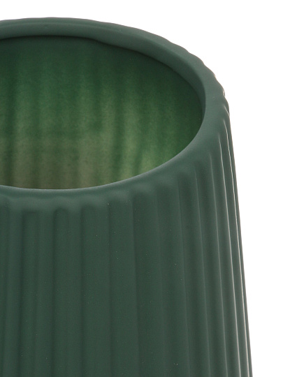Ваза керамика, настольная, 24х13 см, Изумруд, A060218, зеленая