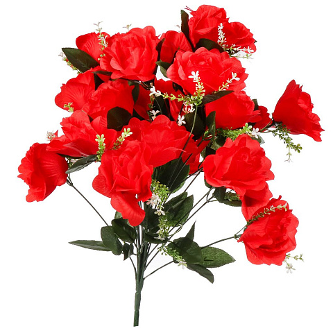 Цветок искусственный декоративный Роза, пасхальный, 60 см, красный, Y6-10358