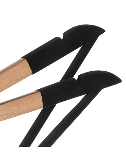 Вешалка-плечики 45 см, дерево, 2 шт, с бархатным антискользящим покрытием, ренуар, Vetta, 455-078