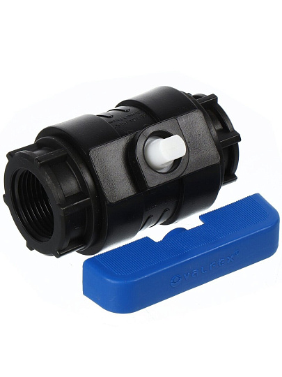 ПНД кран 1&quot;-3/4&quot;, внутренняя/внутренняя, шаровой, Valfex, 1210120100034