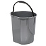 Контейнер для мусора пластик, 8 л, круглый, педаль, серебряный, Dunya Plastik, 01061 - фото 4
