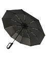 Зонт унисекс, автомат, 10 спиц, полиэстер, с ручкой карабин, черный, Y4-9971 - фото 2