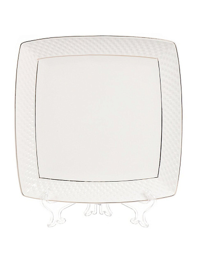 Тарелка обеденная, керамика, 23 см, квадратная, Кембридж, Daniks, Y4-3246