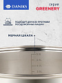 Кастрюля нержавеющая сталь, 5.8 л, крышка стекло, силиконовые ручки мятные, Daniks, Гринери, SD-23-24-2, индукция - фото 6