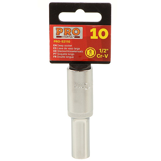 Головка торцевая 6-гранная, 1/2&quot;, 10 мм, глубокая, Startul, PRO-52110