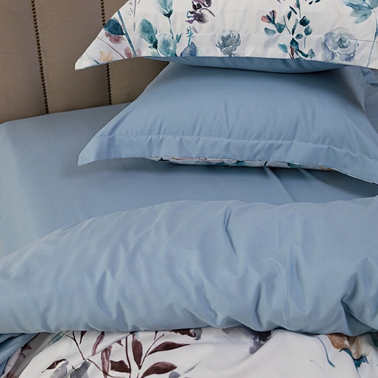 Постельное белье 2-спальное, простыня 220х240 см, 2 наволочки 70х70 см, пододеяльник 175х220 см, Mcotton, микросатин, Лучиано