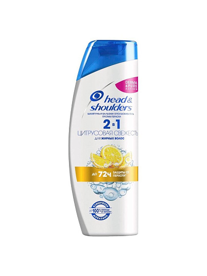 Шампунь Head &amp; Shoulders, Цитрусовая свежесть 2в1, против перхоти, 400 мл