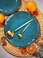 Тарелка обеденная, керамика, 26 см, круглая, Stone Turquoise, Domenik, TDP570/DMD051