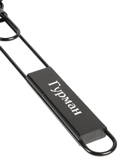 Решетка барбекю 400х300х70 мм, Гурман, хром, нержавеющая сталь, антипригарное покрытие, рукоятка дерево, складная, 11100107-1(40-30)