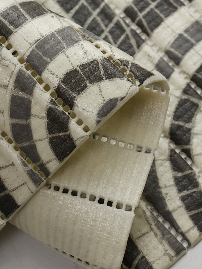 Коврик для ванной, антискользящий, 0.8х15 м, вспененный ПВХ, Вилина, Виктория, V33-grey