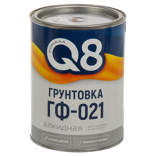 Грунтовка алкидная, Formula Q8, ГФ-021, для внутренних и наружных работ, красно-коричневая, 0.8 кг