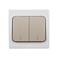 Переключатель 2 положения, двухклавишный, 10 А, IP54, скрытой установки, TDM Electric, Вуокса, SQ1803-0104 - фото 2