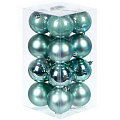 Елочный шар 16 шт, мята, 8 см, SYQA-0122102