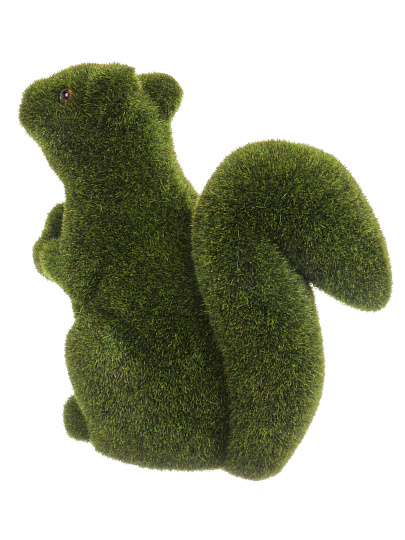 Фигурка садовая декоративная Белочка, 21х11х18 см, пенопласт с травой, Y4-11219