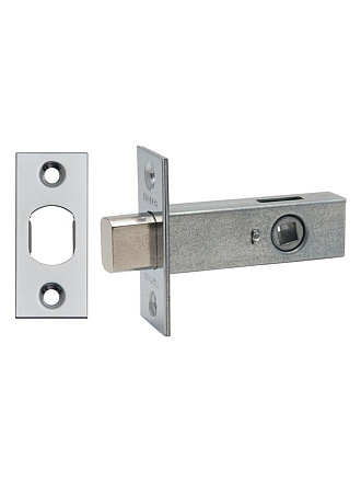 Защелка врезная, Trodos, 126-45 CP, 206005, язычок металлический, хром