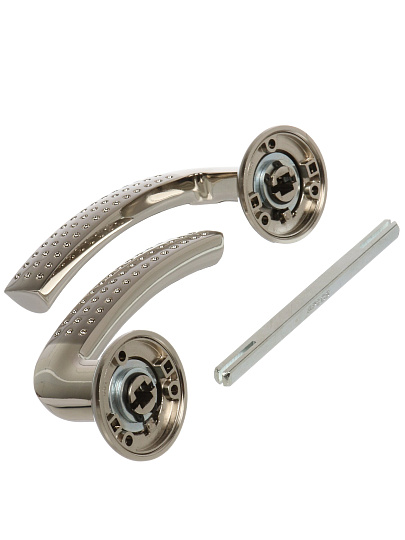 Ручка дверная Apecs, Spindle 130 H-0826-A-NIS-NI, 18140, никель, алюминий