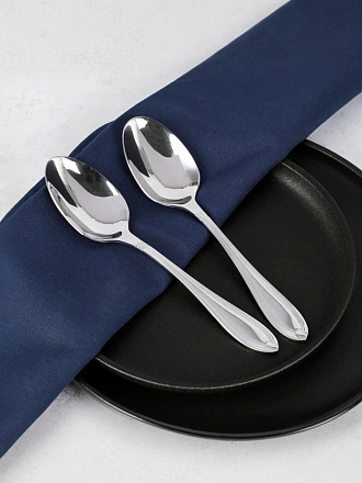 Ложка нержавеющая сталь, 2 предмета, столовая, Domenik, Sanremo, DMC051