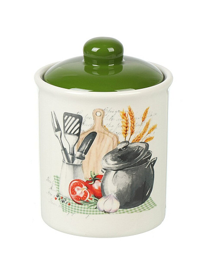 Банка для сыпучих продуктов, доломит, 0.52 л, с крышкой, Daniks, Comely