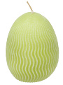 Свеча декоративная 7.6х6.7 см, фисташка, Яйцо, принт волны, 28 3137 0002 - фото 2