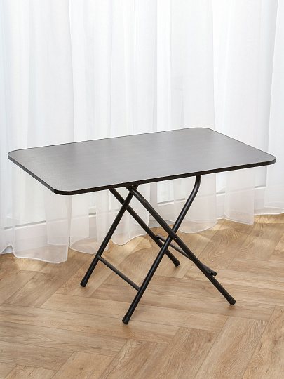 Стол 75х50х50 см, складной, прямоугольный, металл, столешница МДФ, черный, Green Days
