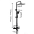 Душевая система для ванны, Gappo, термостатическая, черная, G2491-6 - фото 4