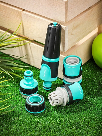 Набор насадок 4 предмета, для шлангов, базовый, штуцер, конектор, переходник, Kalipso, DY8025