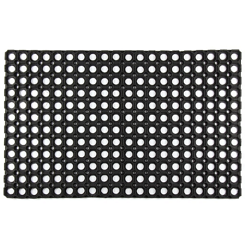 Коврик грязезащитный придверный, 50x80х1.6 см, прямоуг, резина, сквоз отвер,HM-5003