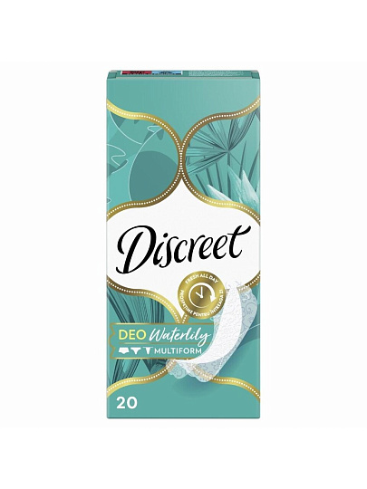 Прокладки женские Discreet, Deo Water Lily Single, ежедневные, 20 шт
