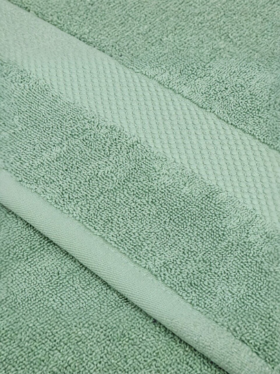 Полотенце банное 100х180 см, 100% хлопок, 500 г/м2, Spa, Barkas, серо-бирюзовое, Узбекистан, AI-3105025